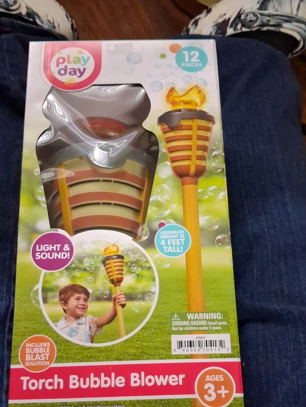 Play Day Torch Bubble Blower - Yellow Light & Sound Bubble Toy